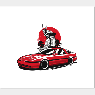 Red Supra MK3 Classic JDM Samurai Posters and Art